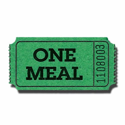 Ticket clipart food. Free meal template download