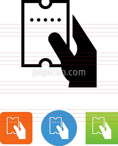 ticket clipart hand holding