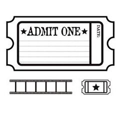 ticket clipart movie theme