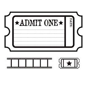 Movie free printables . Ticket clipart printable
