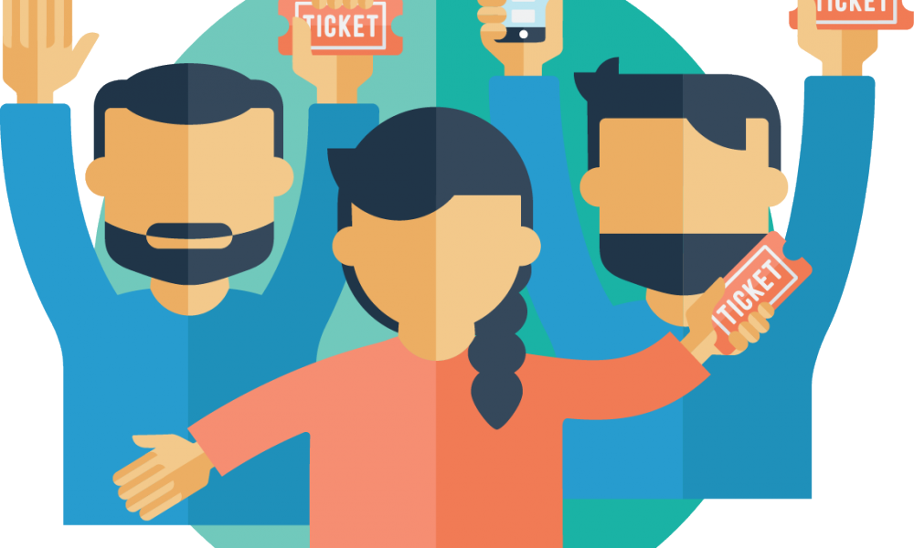 tickets clipart hand holding