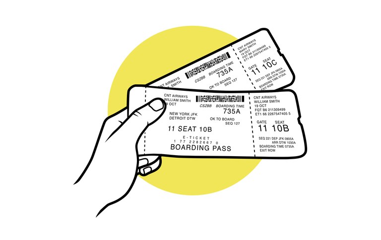 ticket clipart round trip ticket