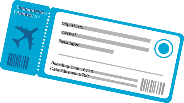 ticket clipart travel ticket