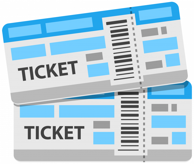 tickets clipart blue