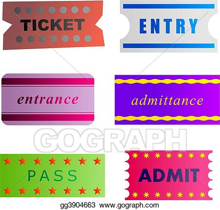 Tickets clipart entry. Drawing gg gograph 