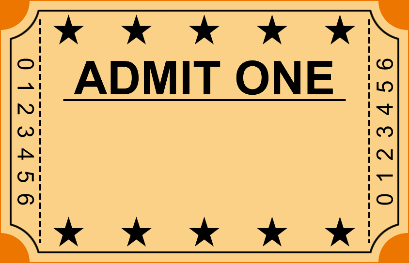 ticket clipart blank