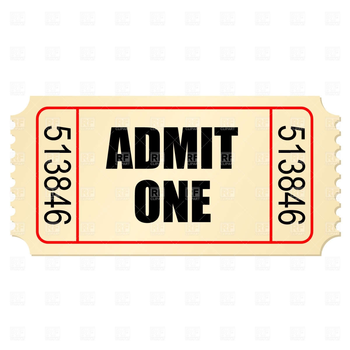 tickets clipart old fashioned