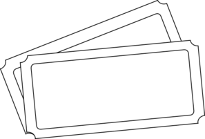 tickets clipart outline