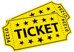 tickets clipart yellow