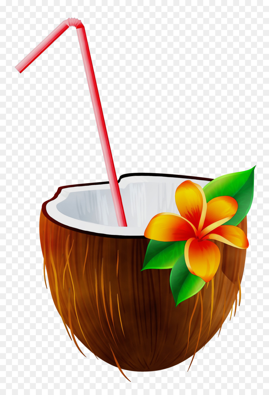 tiki clipart coconut water