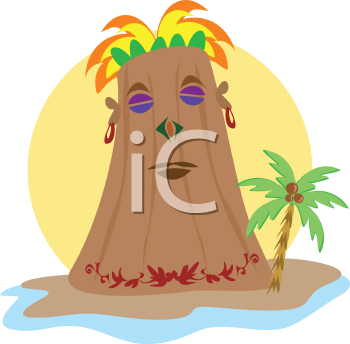 Tiki clipart island. Royalty free image of
