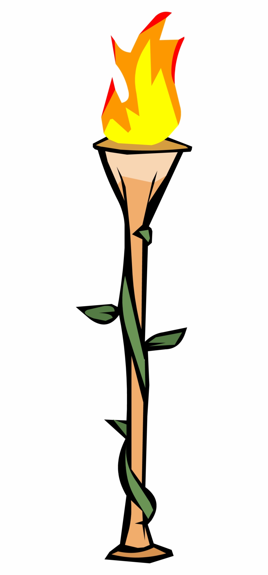 torch clipart bamboo torch