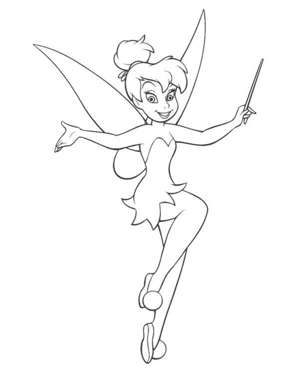 tinkerbell clipart wand drawing