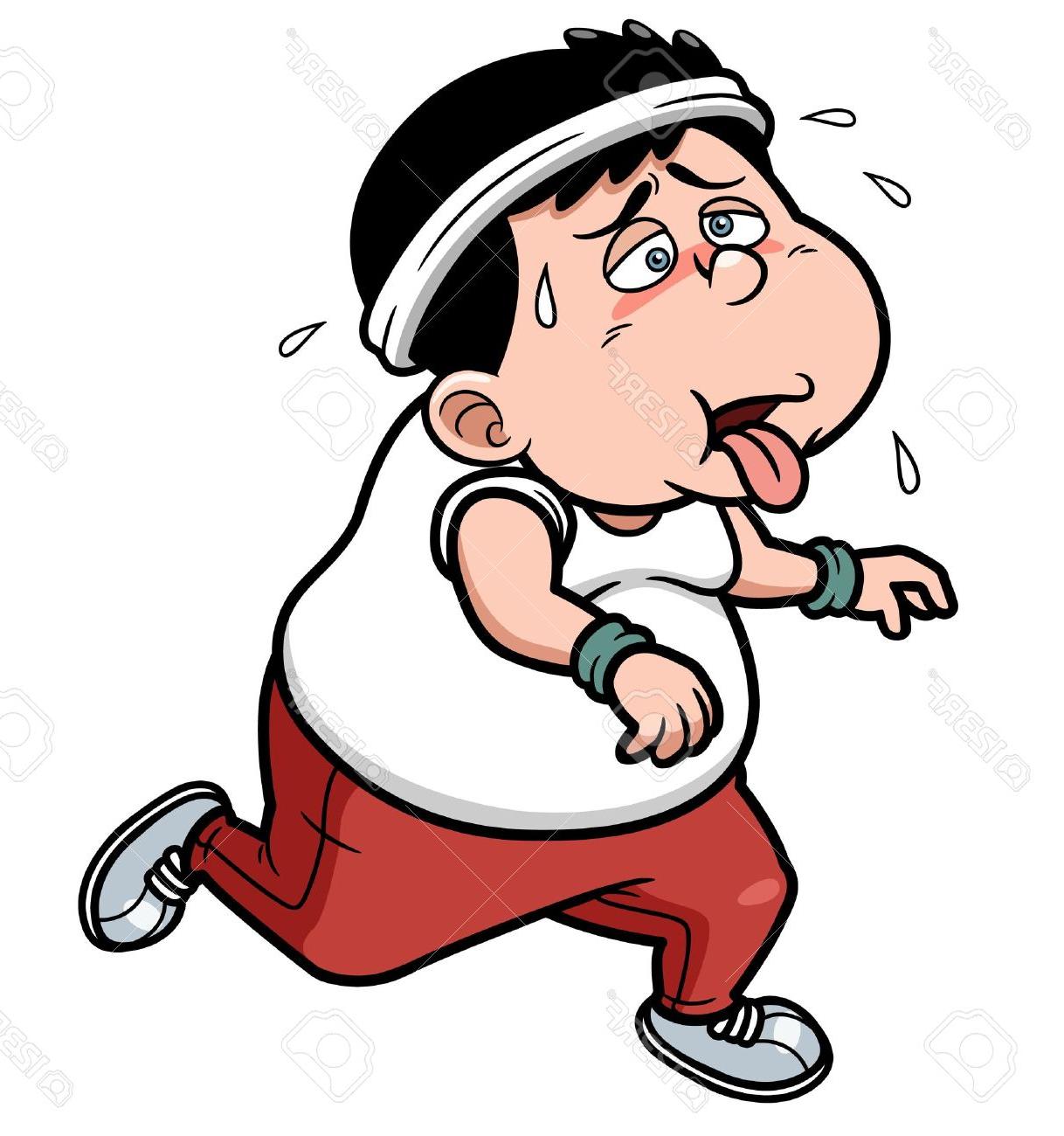 Cartoon images free download. Tired clipart fat exercise