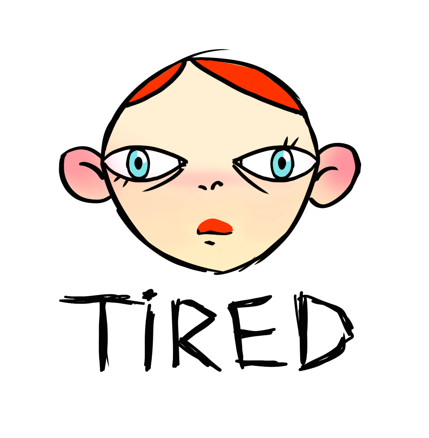 tired clipart tired girl