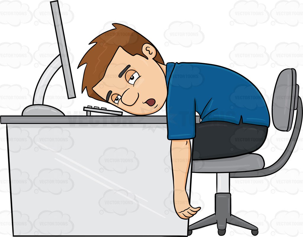 tired clipart tired man