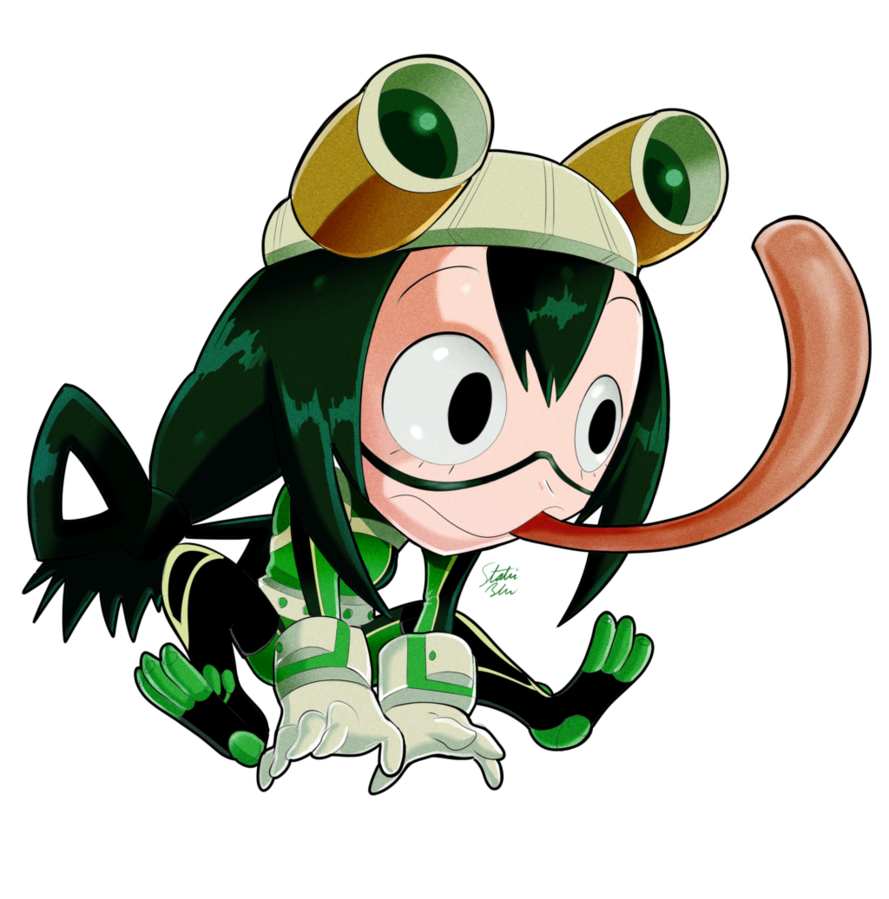 Toad clipart colour green. Tsuyu asui chibi by