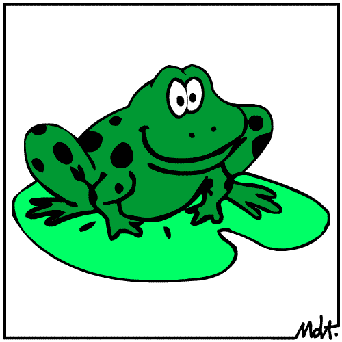 toad clipart frog lily pad