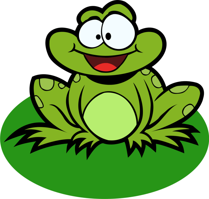 Draw cute characters animals. Toad clipart living things