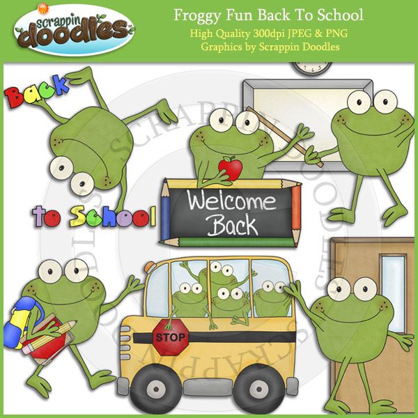 Toad clipart scrappin doodles. Froggy fun back to