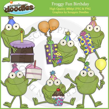 Toad clipart scrappin doodles. Froggy fun birthday 