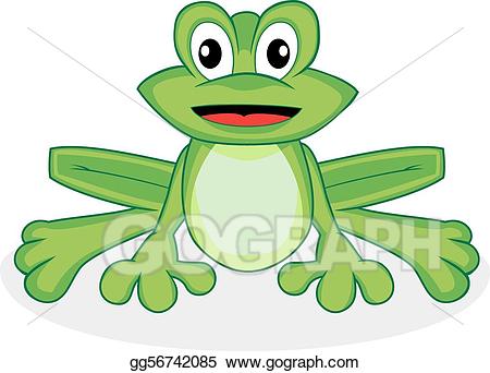 Toad clipart tiny frog. Vector stock cute happy