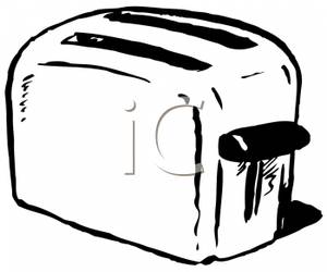 toaster clipart black and white