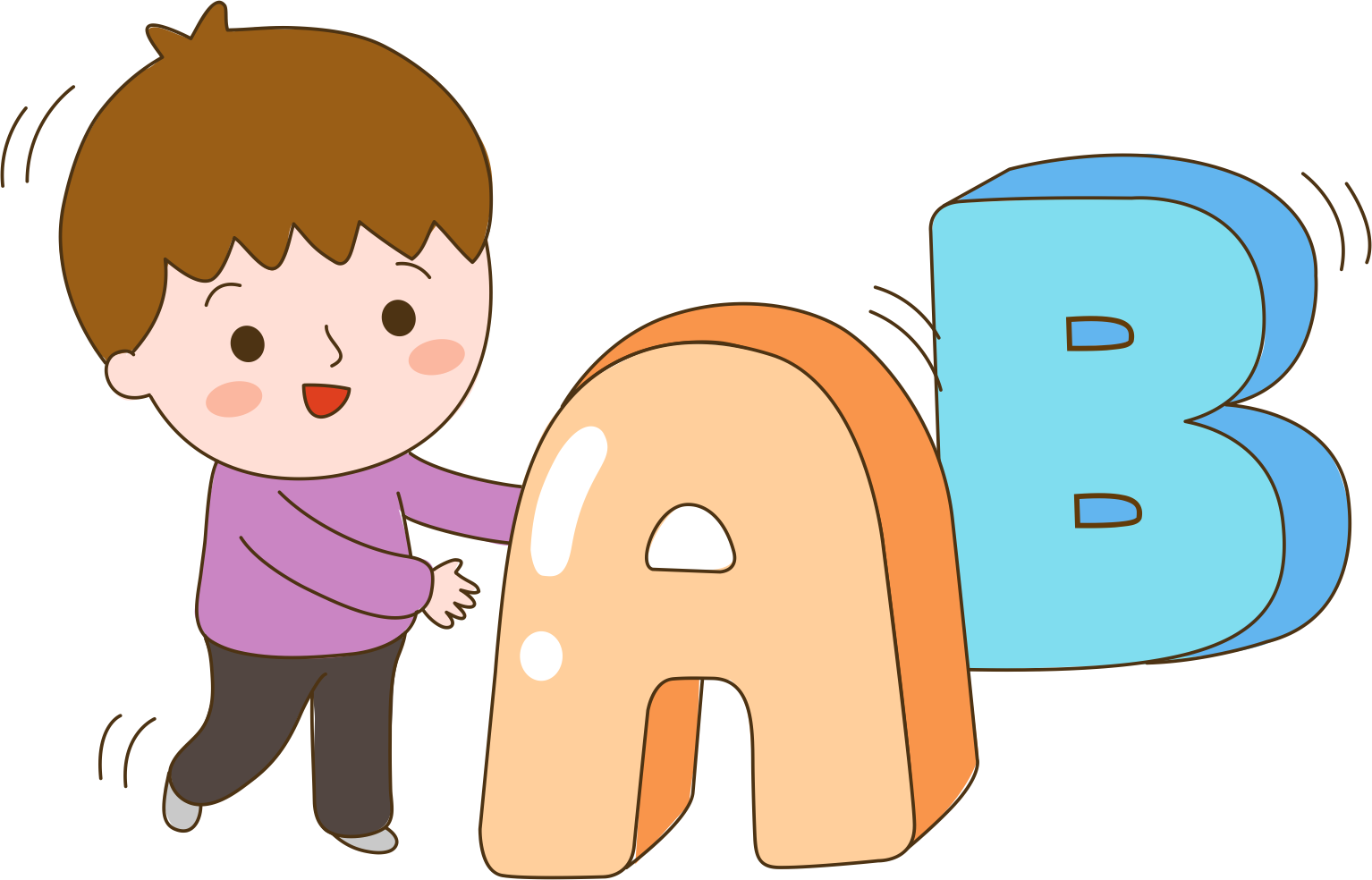 Childhood education cartoon illustration. Toddler clipart early year