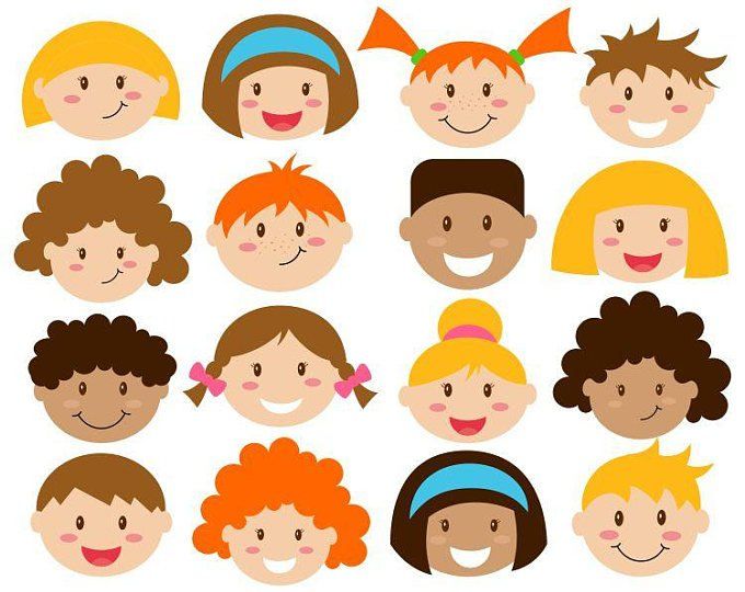 Toddler clipart face. Halloween kids set asian