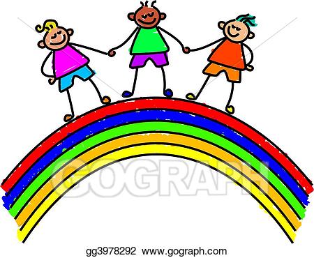 toddler clipart rainbow