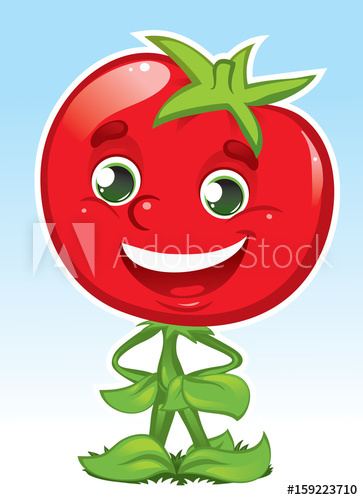A small tomato has. Tomatoes clipart bright red