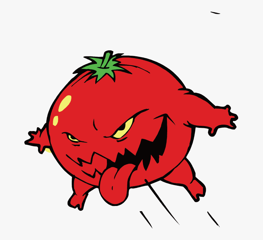 Tomatoes clipart rotten tomato. Cartoon fighting 