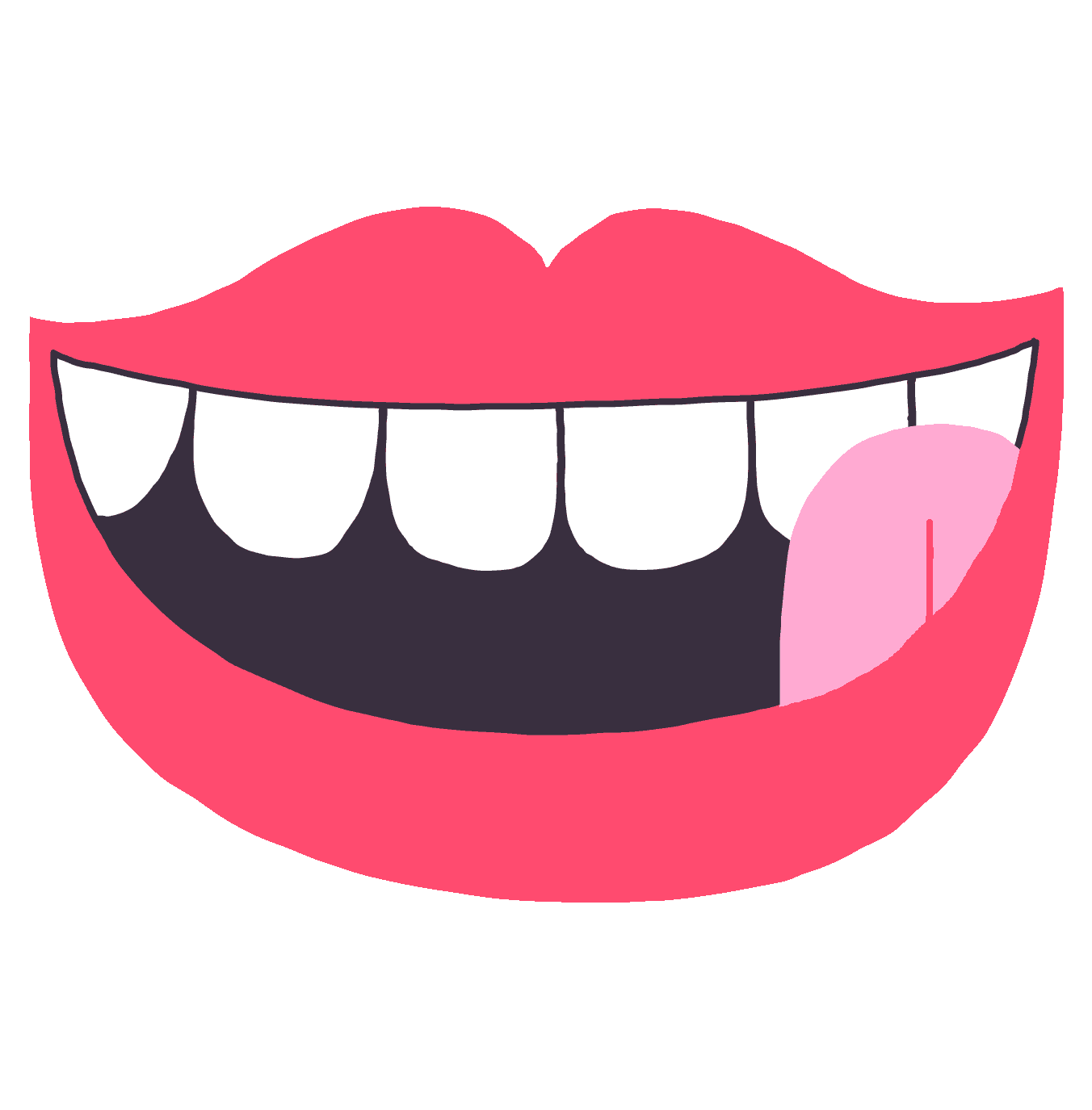 tooth clipart tongue