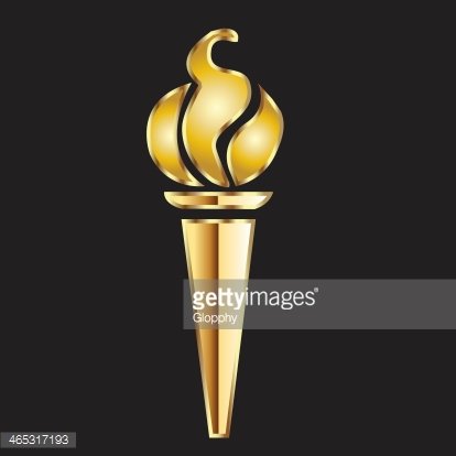 torch clipart golden