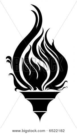 torch clipart tribal