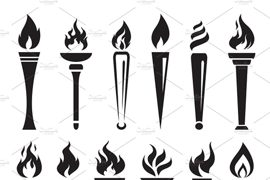 torch clipart victory