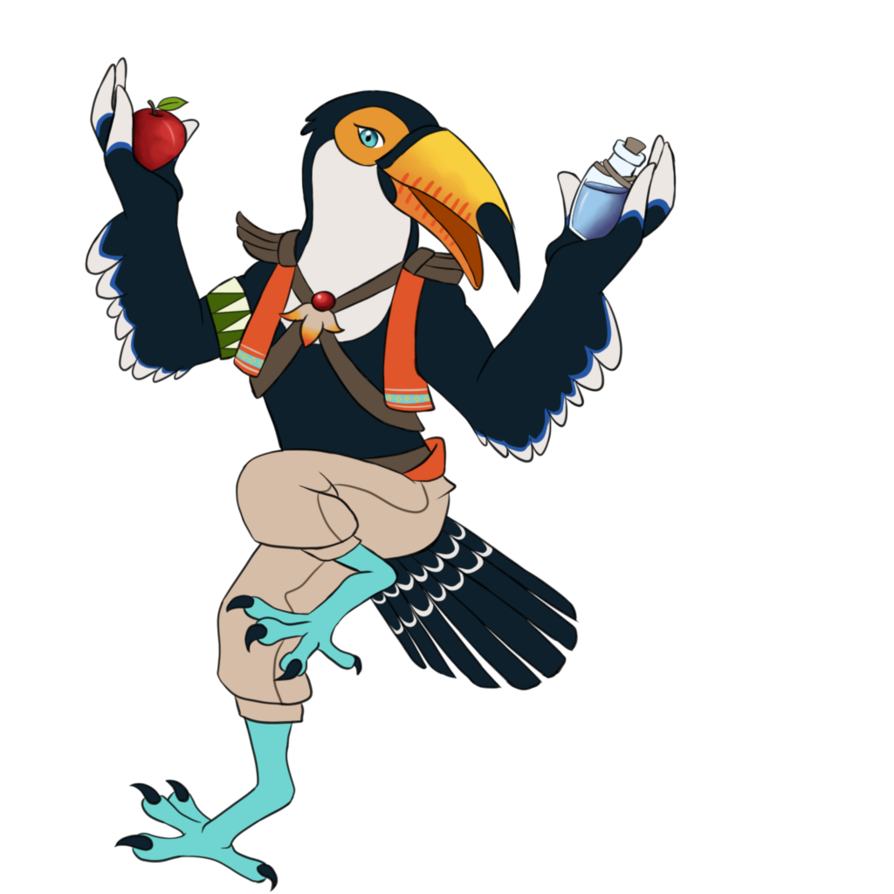 Toucan clipart exotic animal. Rito character design by