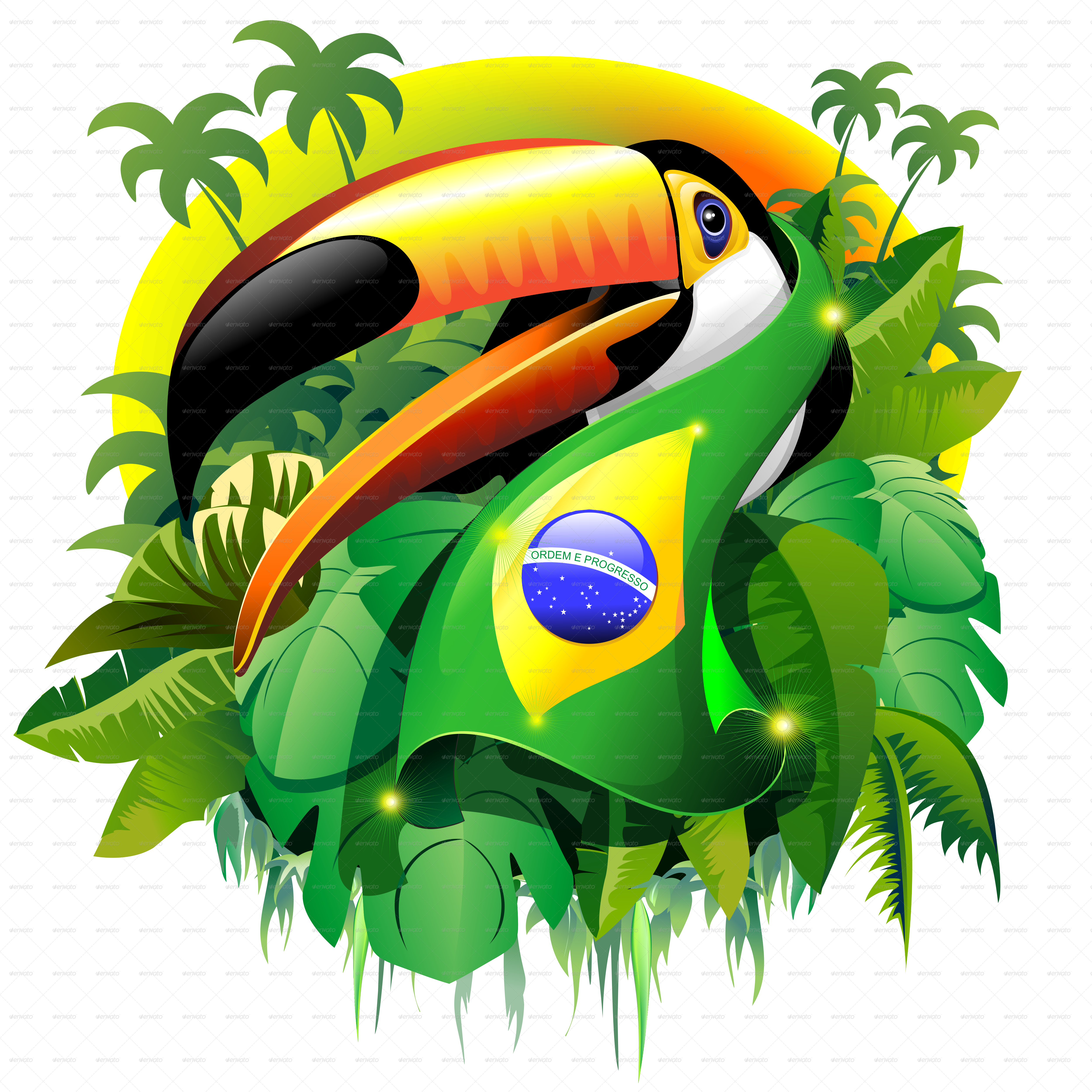toucan clipart rainforest brazilian