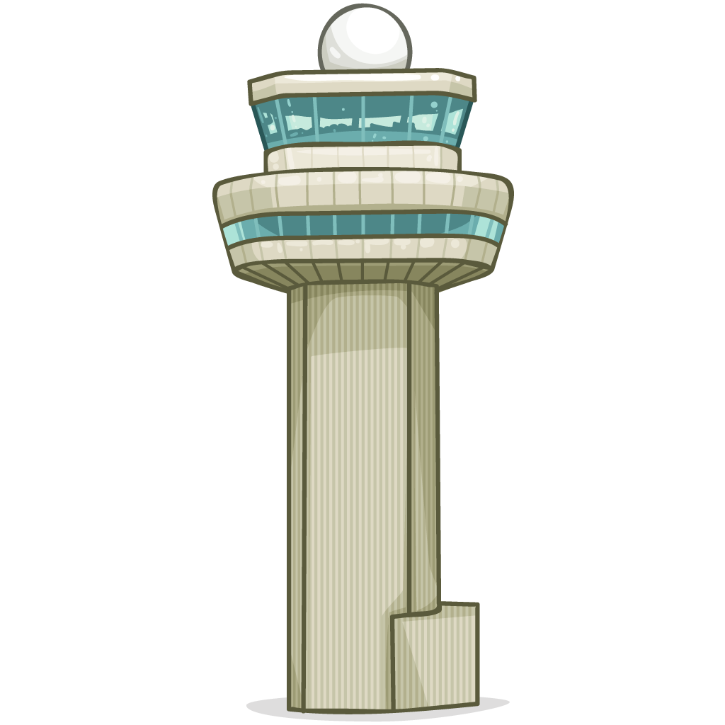 tower clipart airplane
