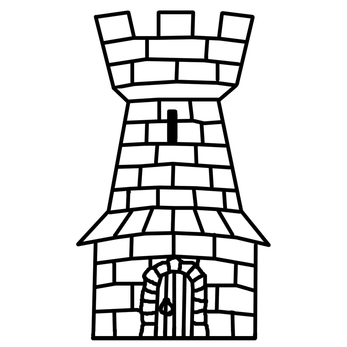 tower clipart black and white
