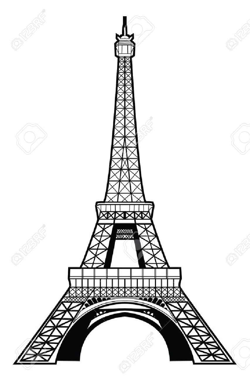 tower clipart black and white