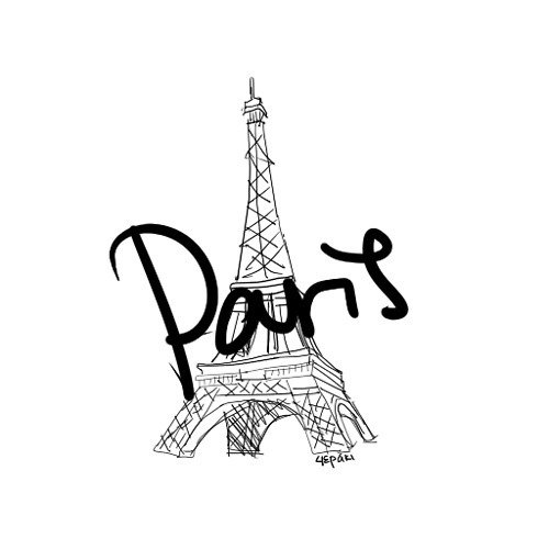 Tower clipart cute. Eiffel drawing by shappink
