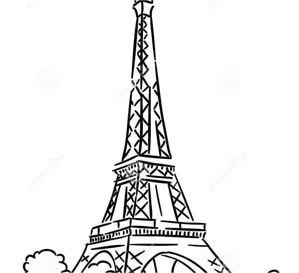 Tower clipart lineart. Eiffel drawing images free