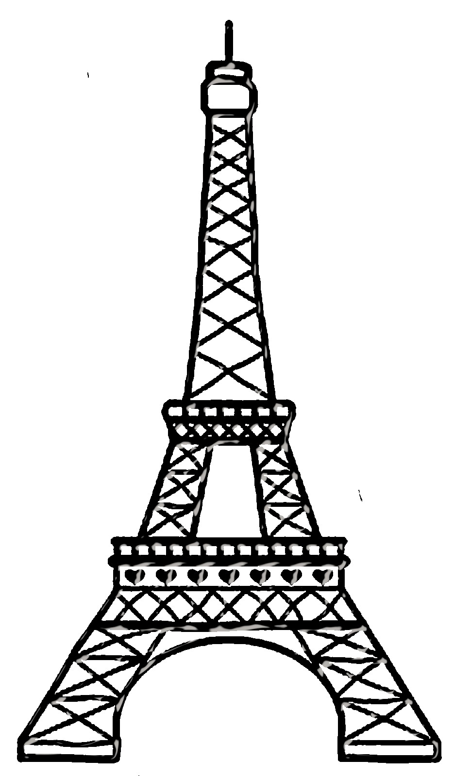 France eiffel drawing free. Tower clipart lineart