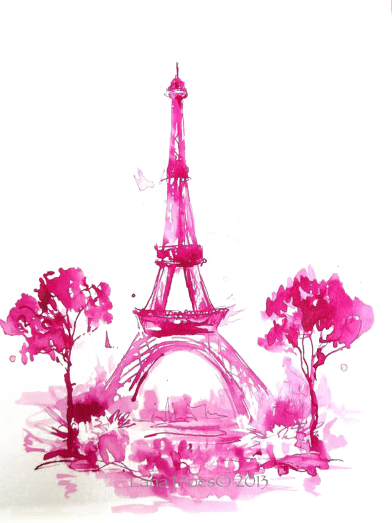 tower clipart pink