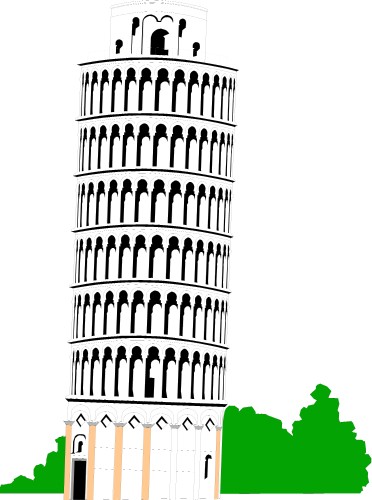 tower clipart pisa italy
