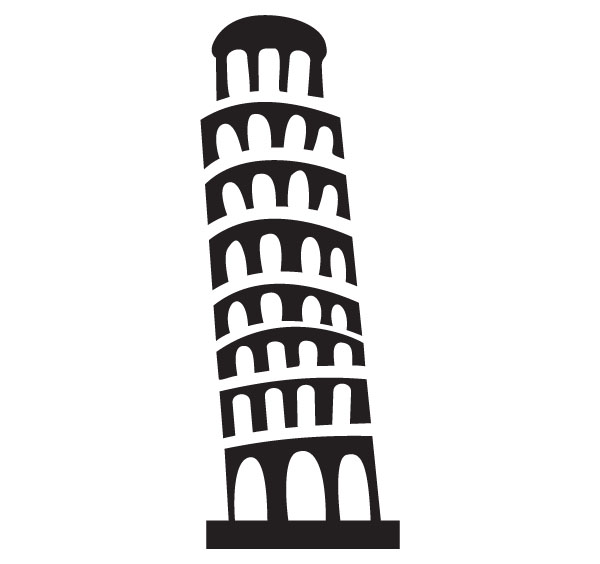 Tower clipart pizza. Leaning of 
