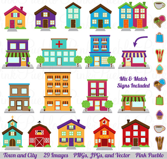 houses clipart printable