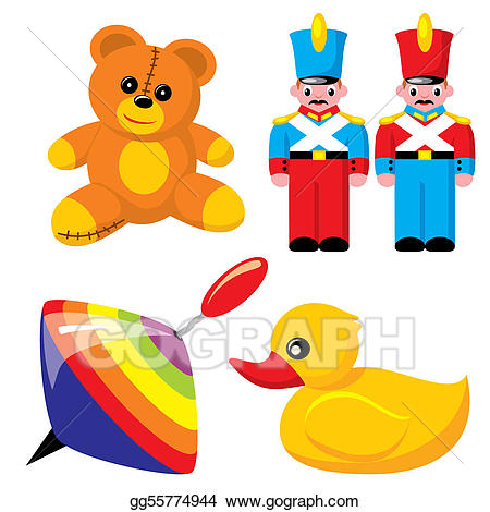 Vector art toys drawing. Toy clipart children's