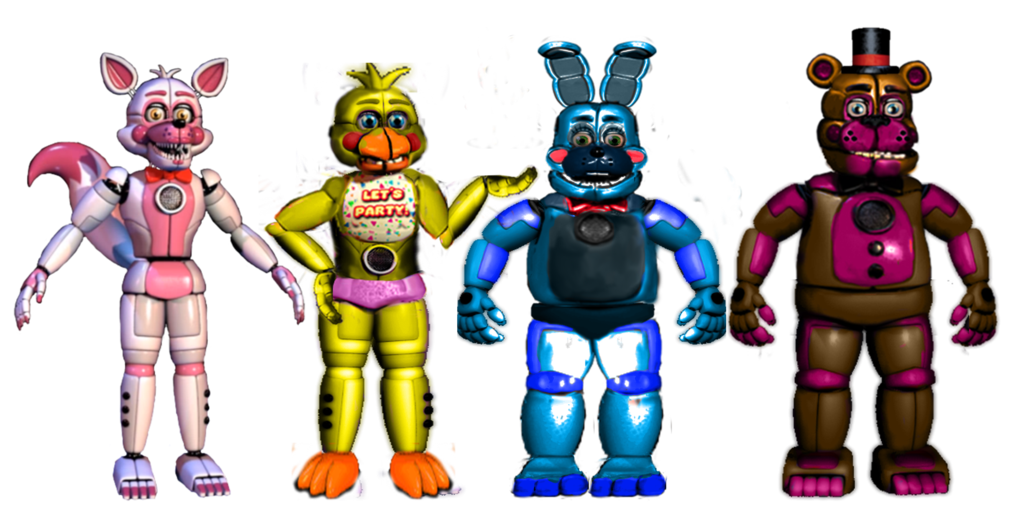 Funtime animatronics by reizosaurus. toy clipart group toy clipart, transpa...